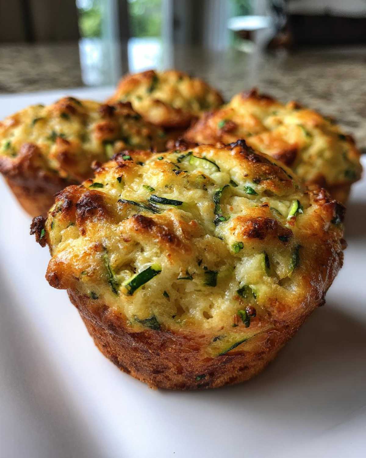 Savory zucchini cheese muffins - detail 3