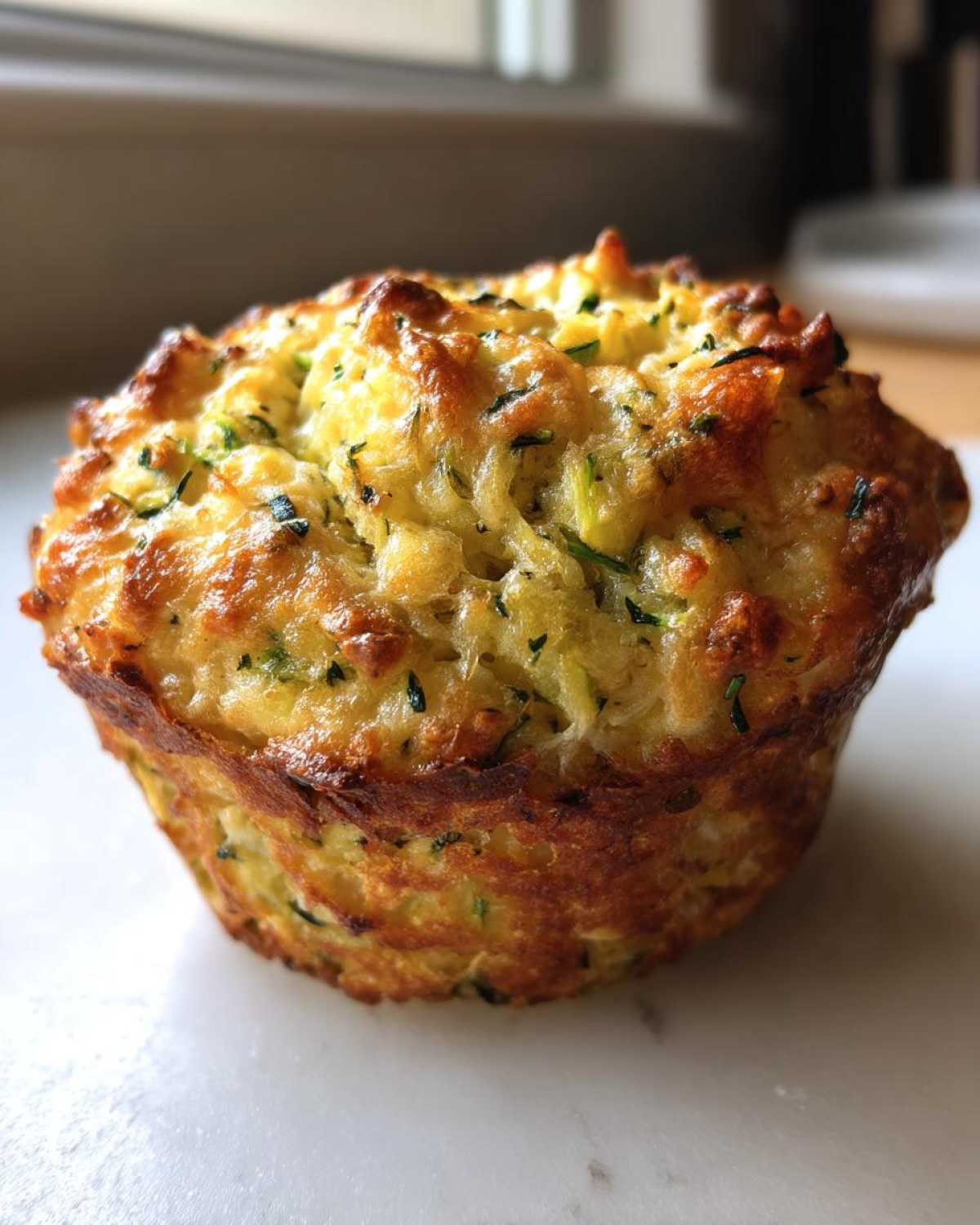 Savory zucchini cheese muffins - detail 4
