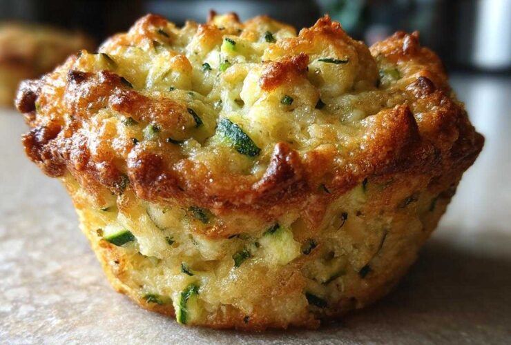 Savory zucchini cheese muffins