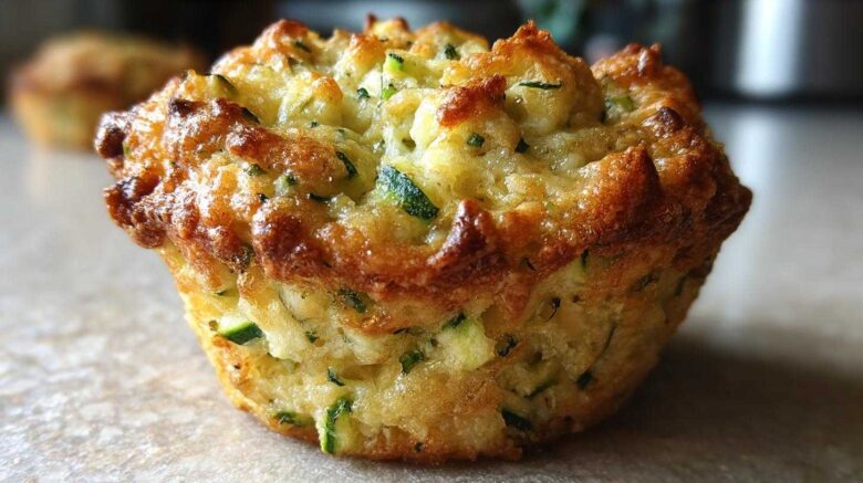 Savory zucchini cheese muffins
