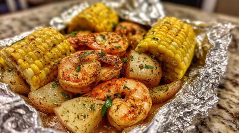 Shrimp Boil Foil Packets (Grill or Oven)