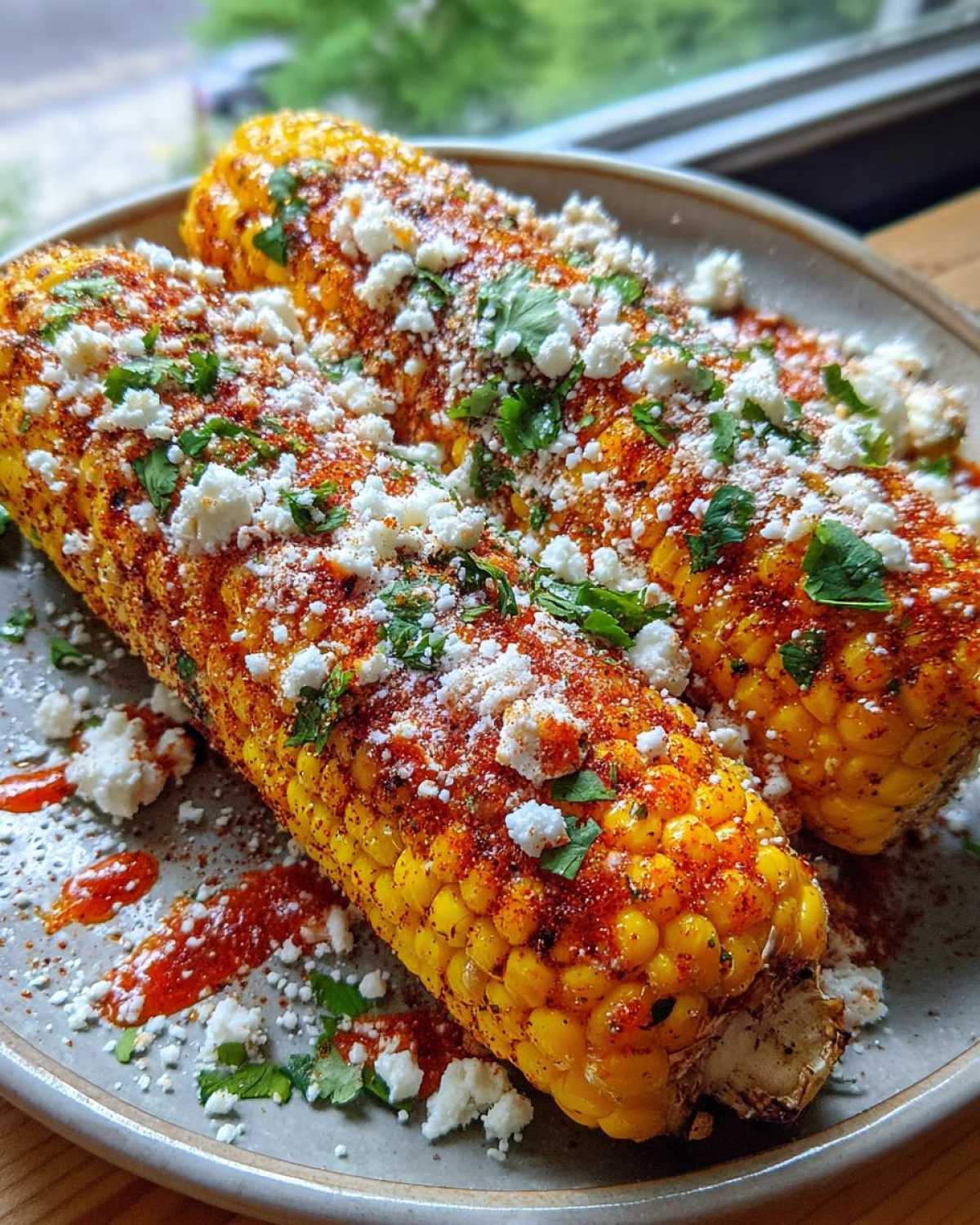 Spicy Mexican street corn - detail 1