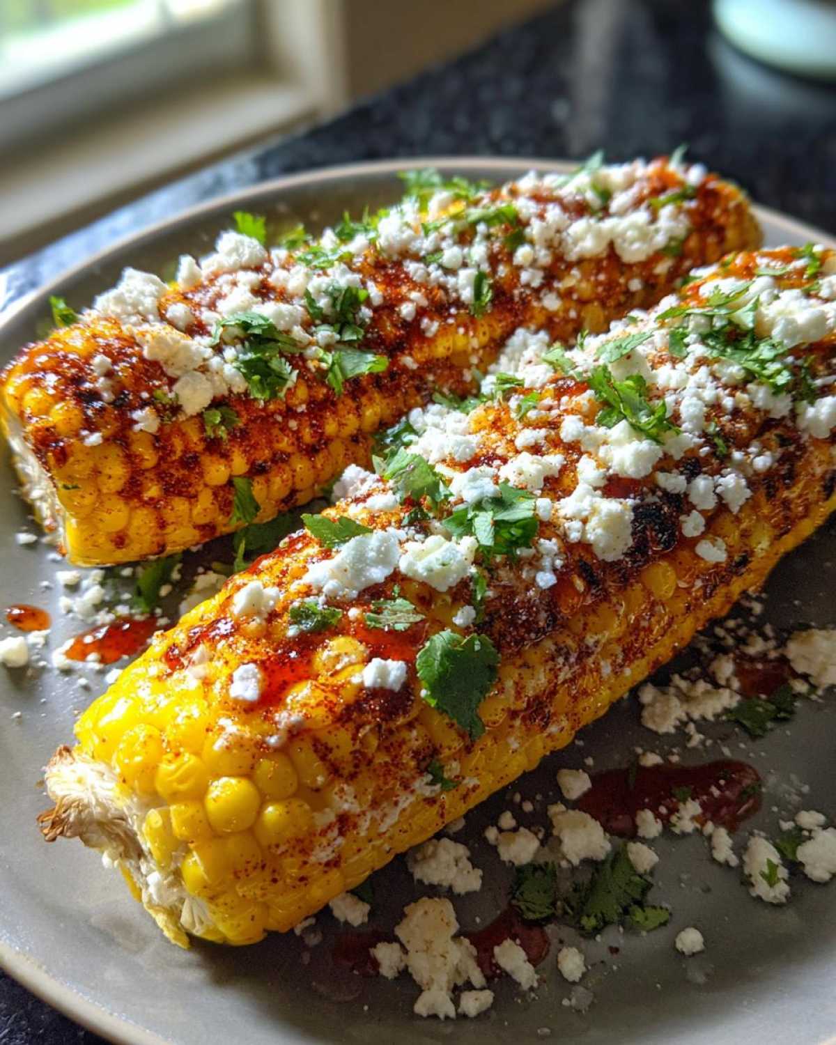 Spicy Mexican street corn - detail 3