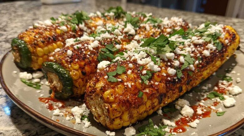 Spicy Mexican street corn