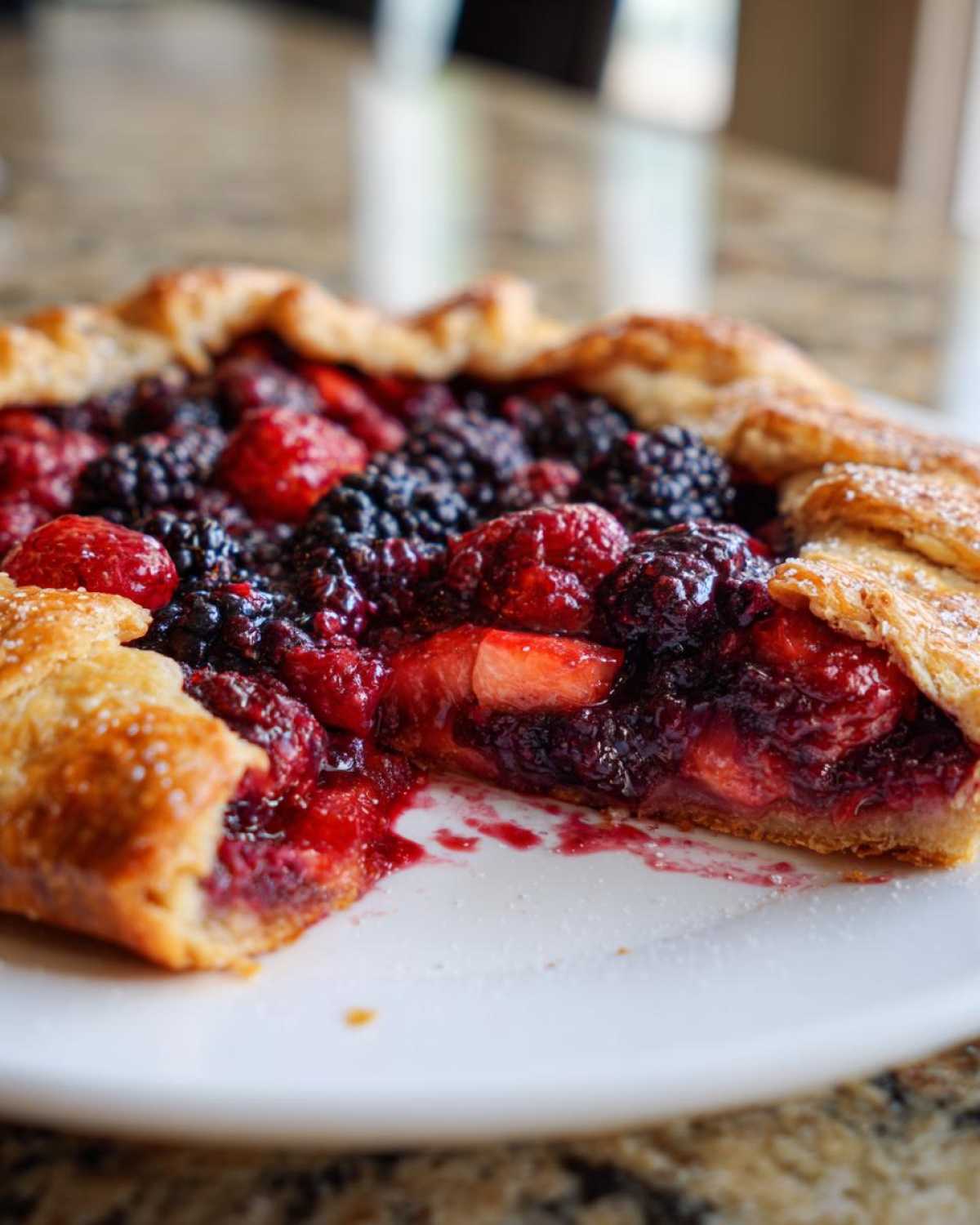 Triple Berry Galette (Mixed Berry Tart) - detail 1