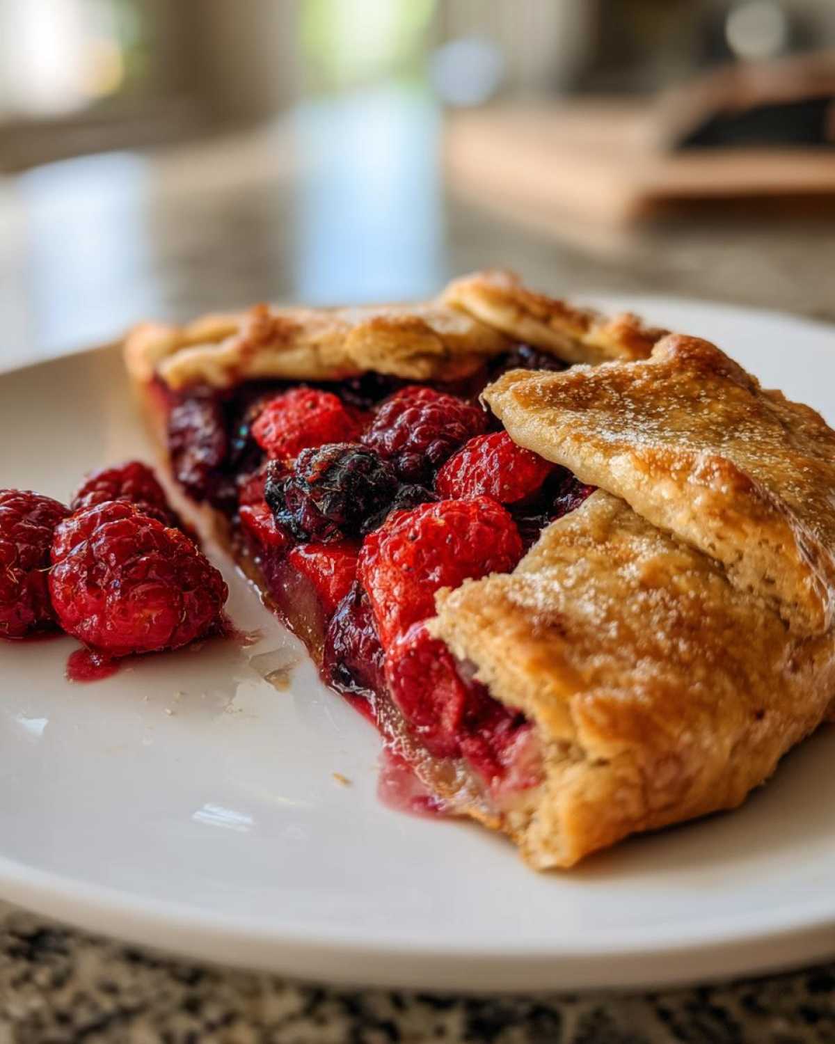 Triple Berry Galette (Mixed Berry Tart) - detail 4