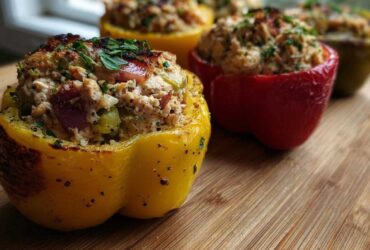 Tuna-stuffed bell peppers