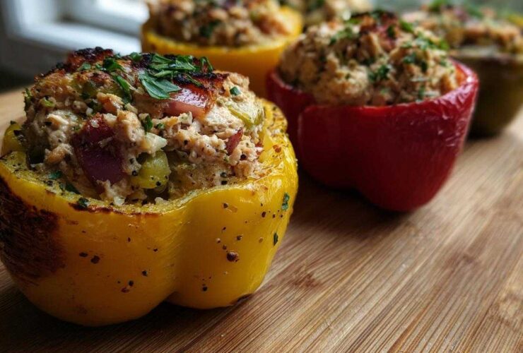 Tuna-stuffed bell peppers