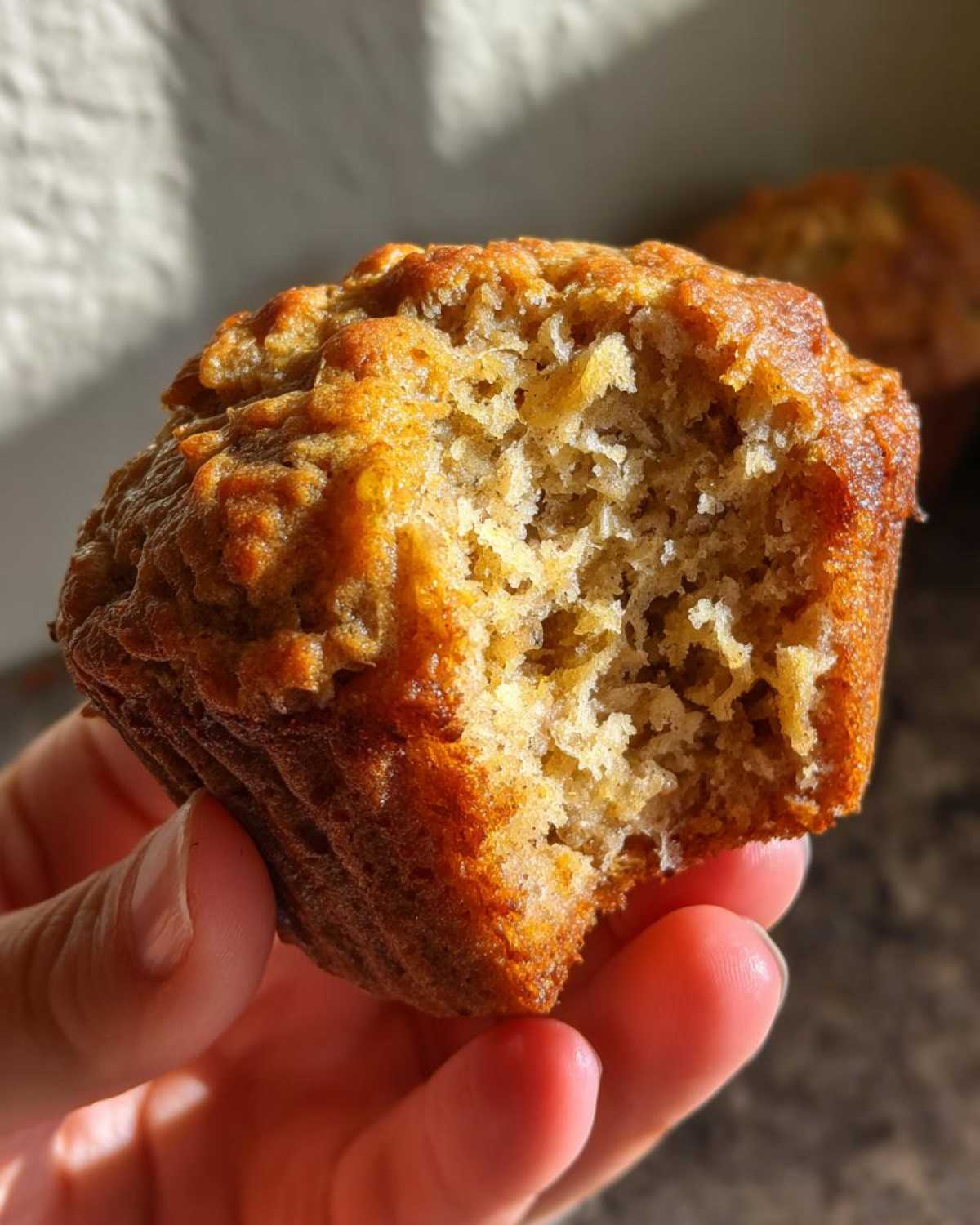 Vegan banana muffins - detail 1