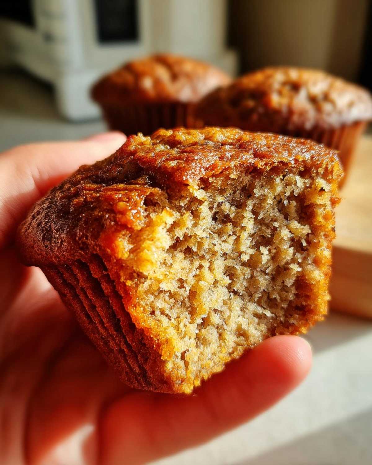 Vegan banana muffins - detail 3