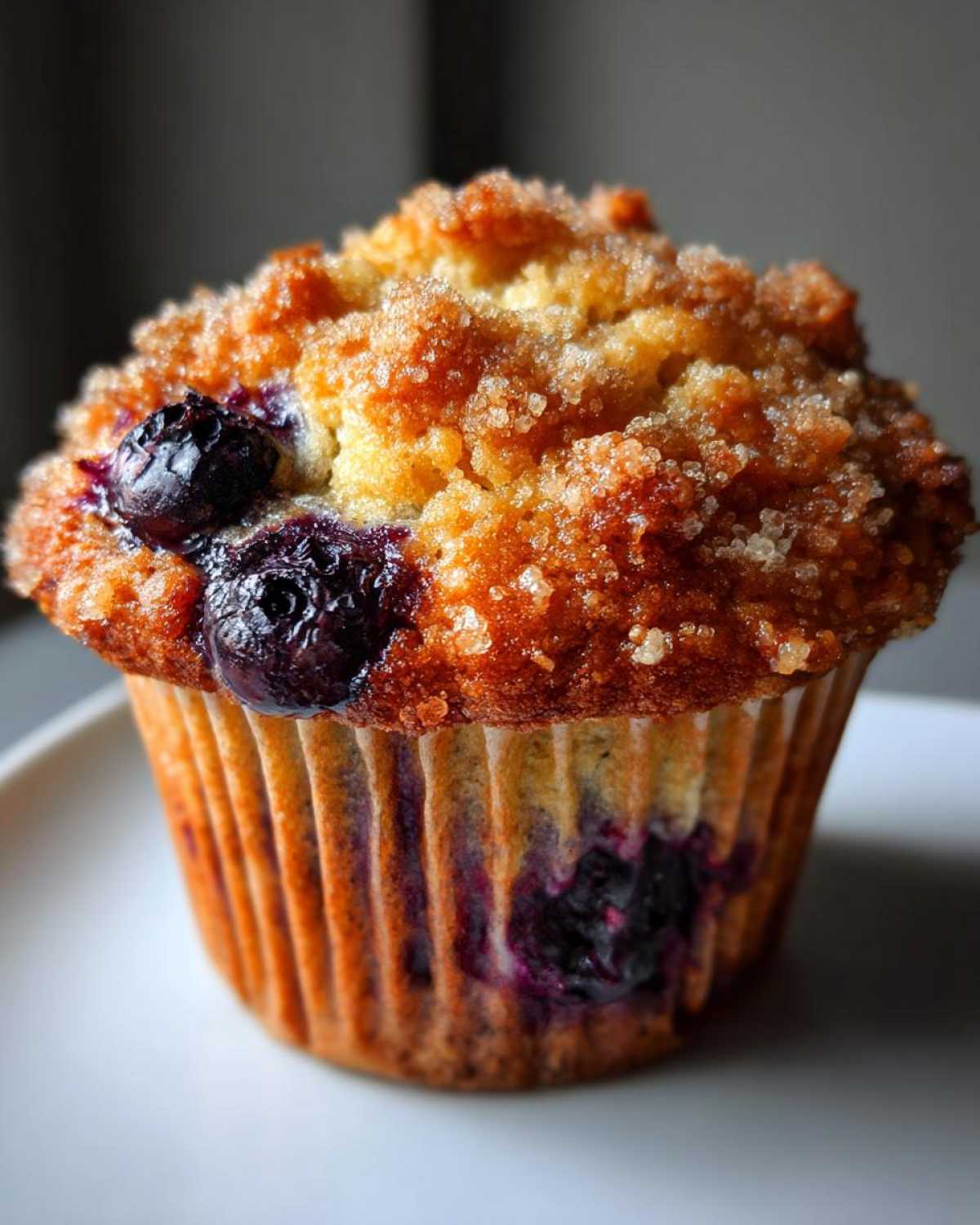 Vegan blueberry muffins - detail 1