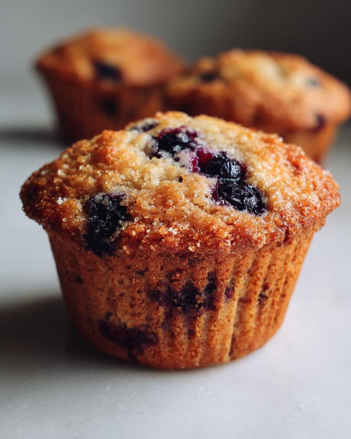 Vegan blueberry muffins - detail 4