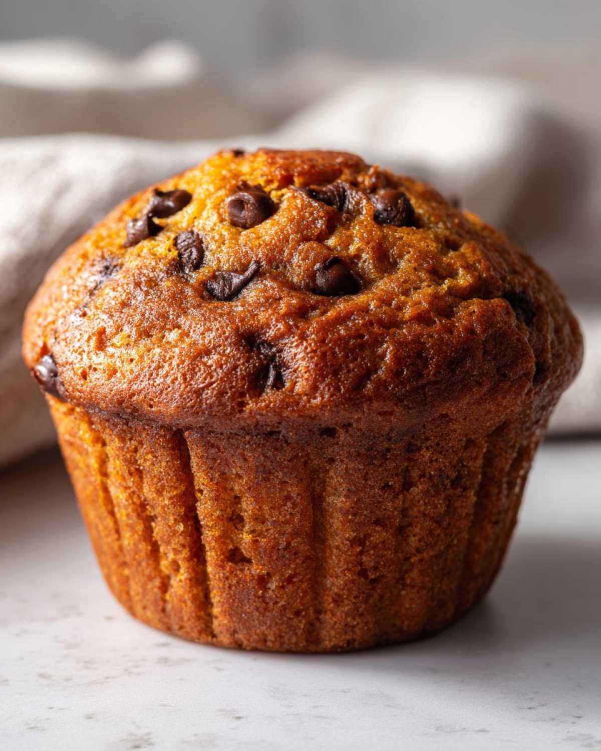 Vegan chocolate chip muffins - detail 3