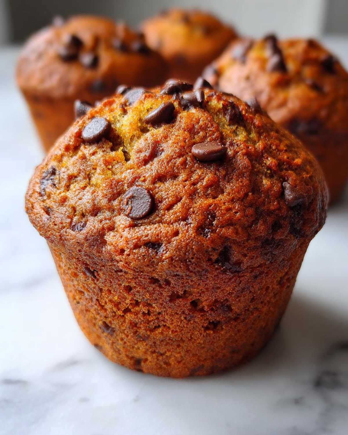 Vegan chocolate chip muffins - detail 4