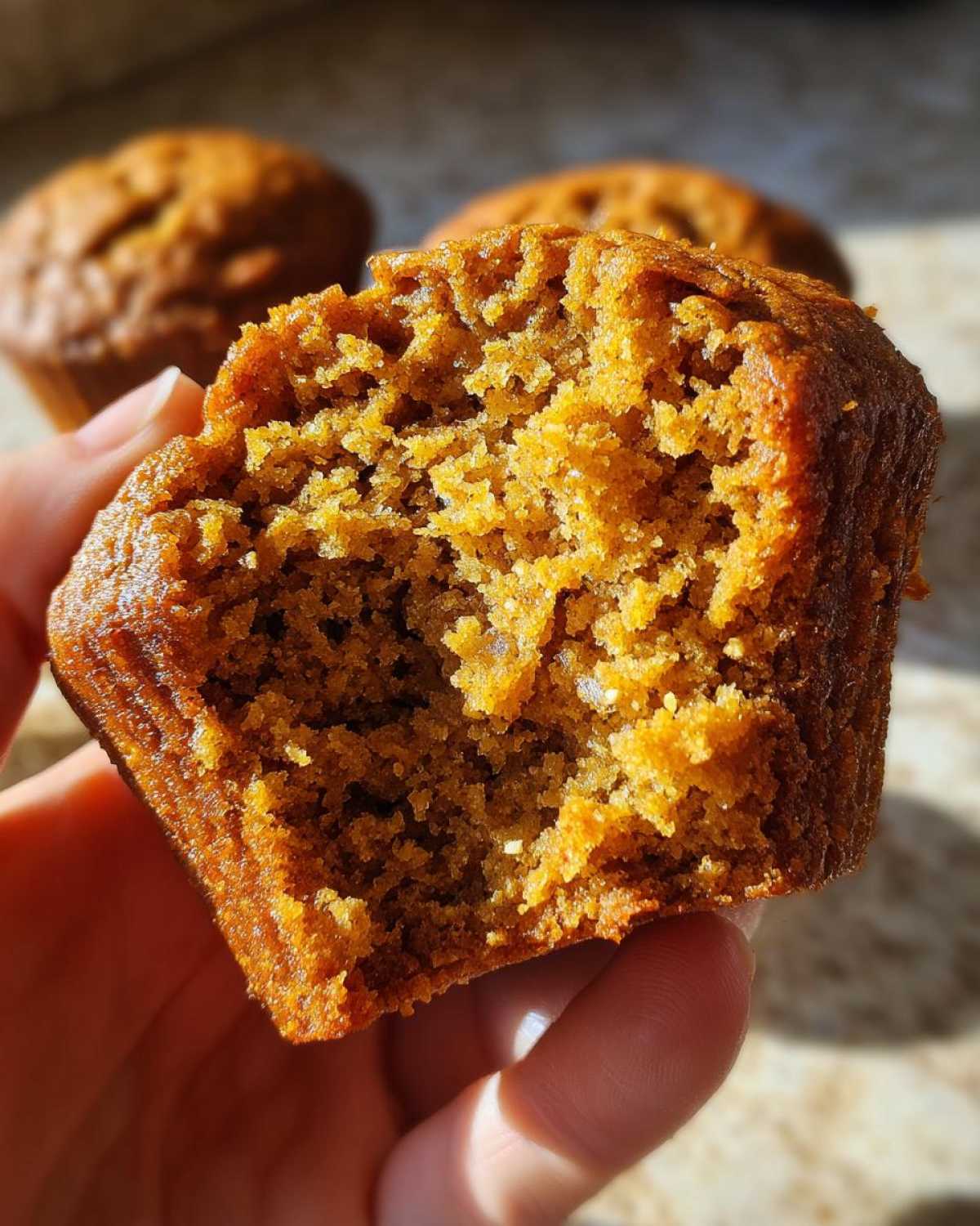 Vegan pumpkin muffins - detail 1