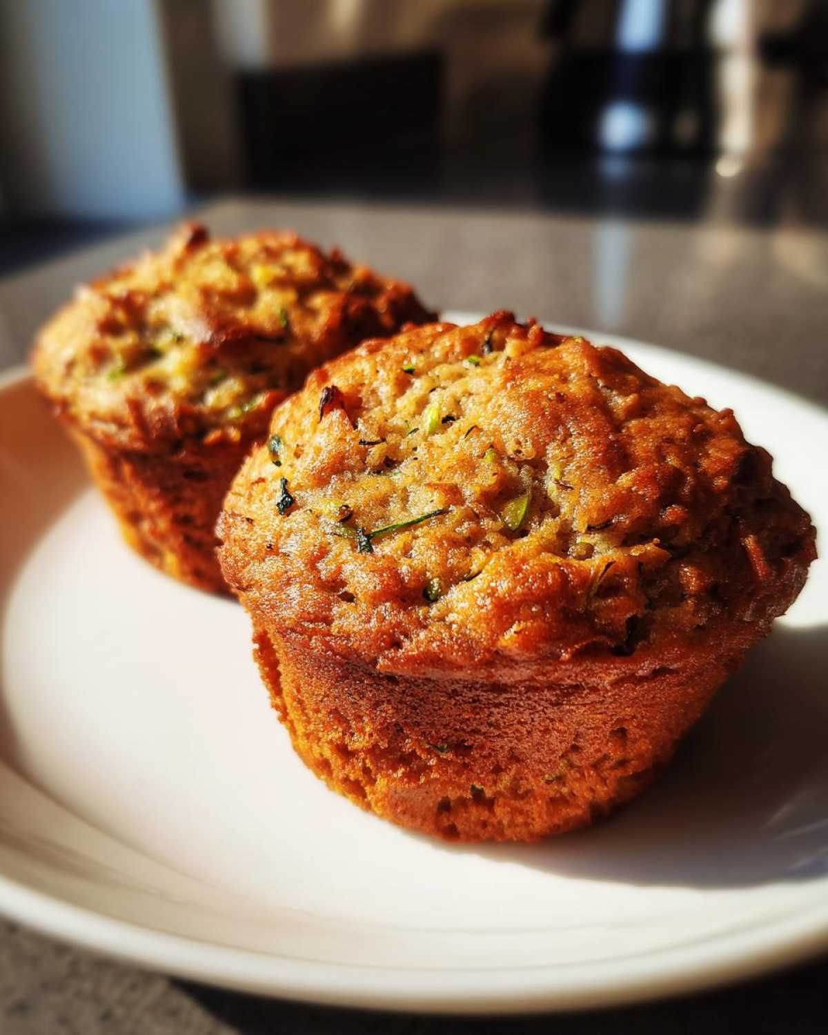 Vegan zucchini muffins - detail 2