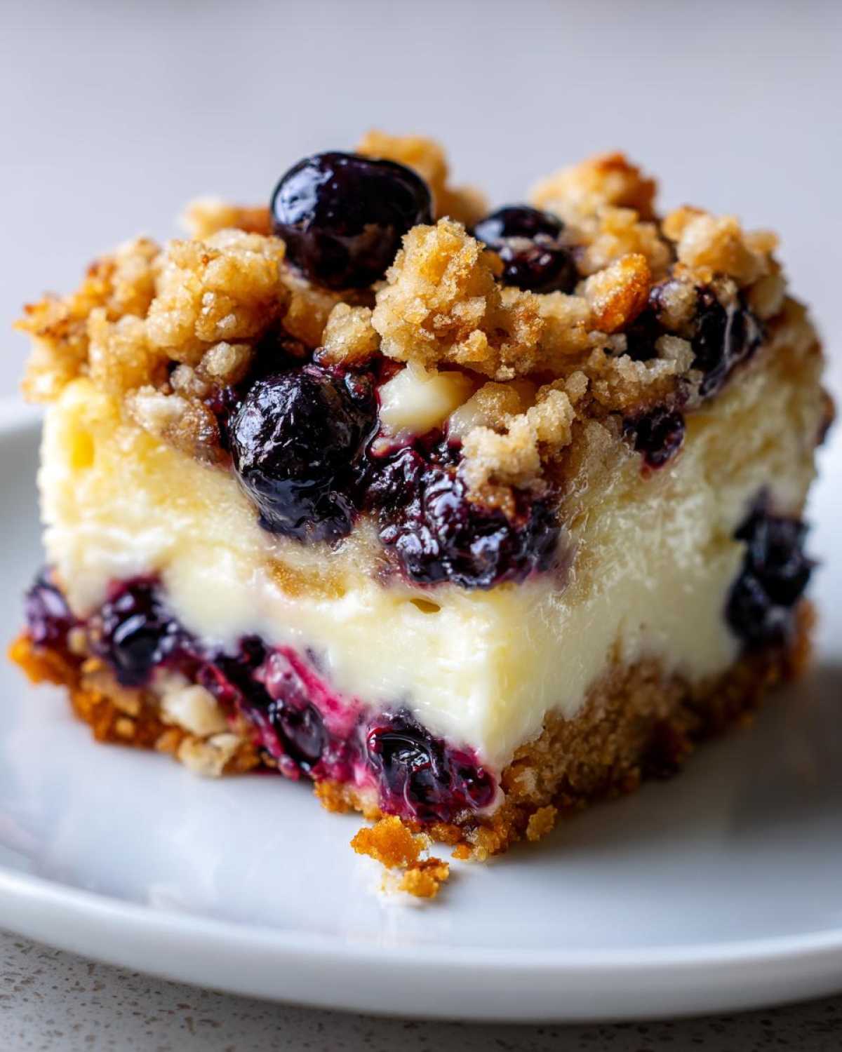 Blueberry Crumble Cheesecake Bars - detail 4