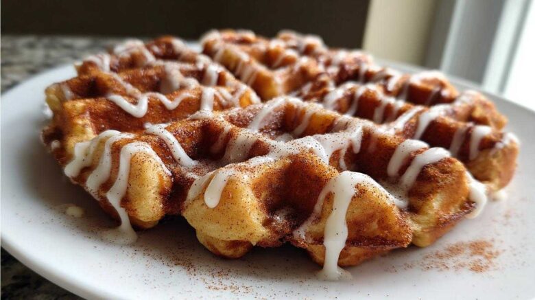 Cinnamon Roll Waffles