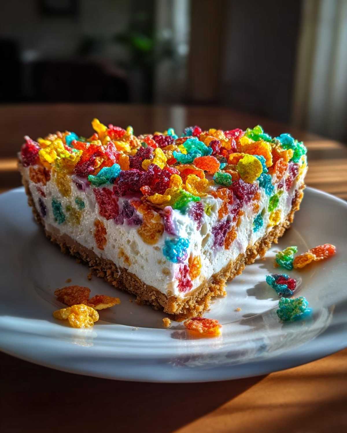 Fruity Pebbles No-Bake Cheesecake - detail 4