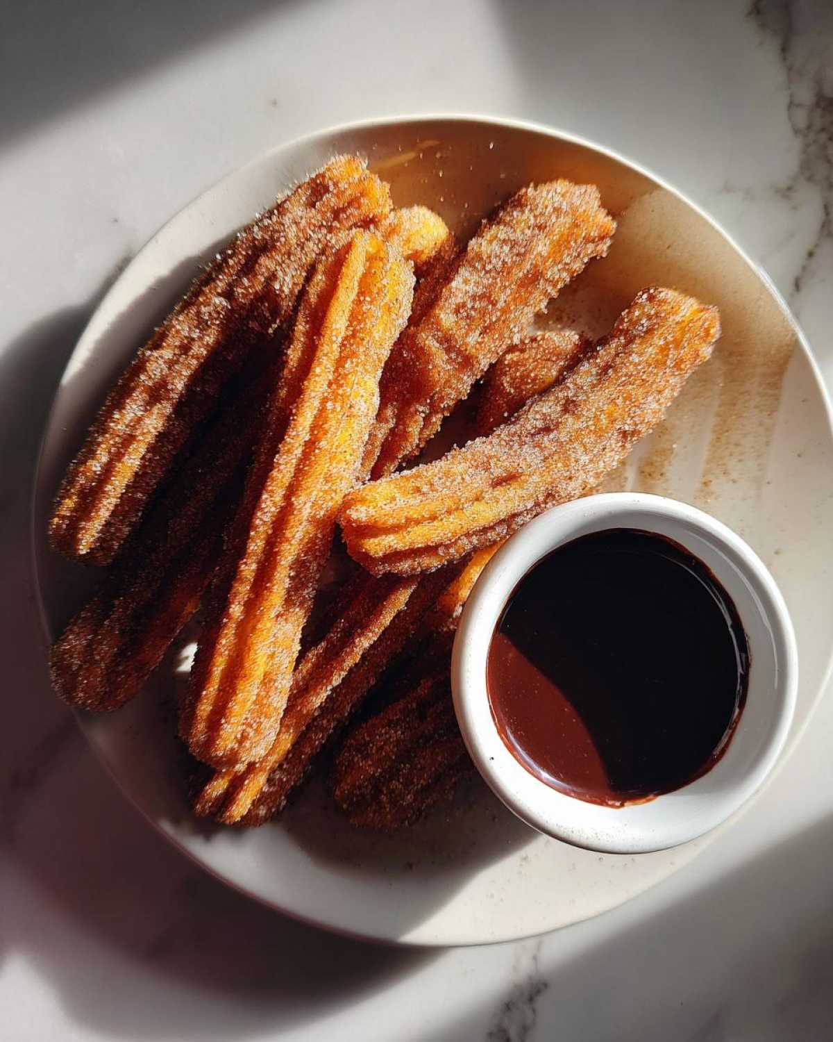 Homemade Churros with Chocolate Sauce - detail 3