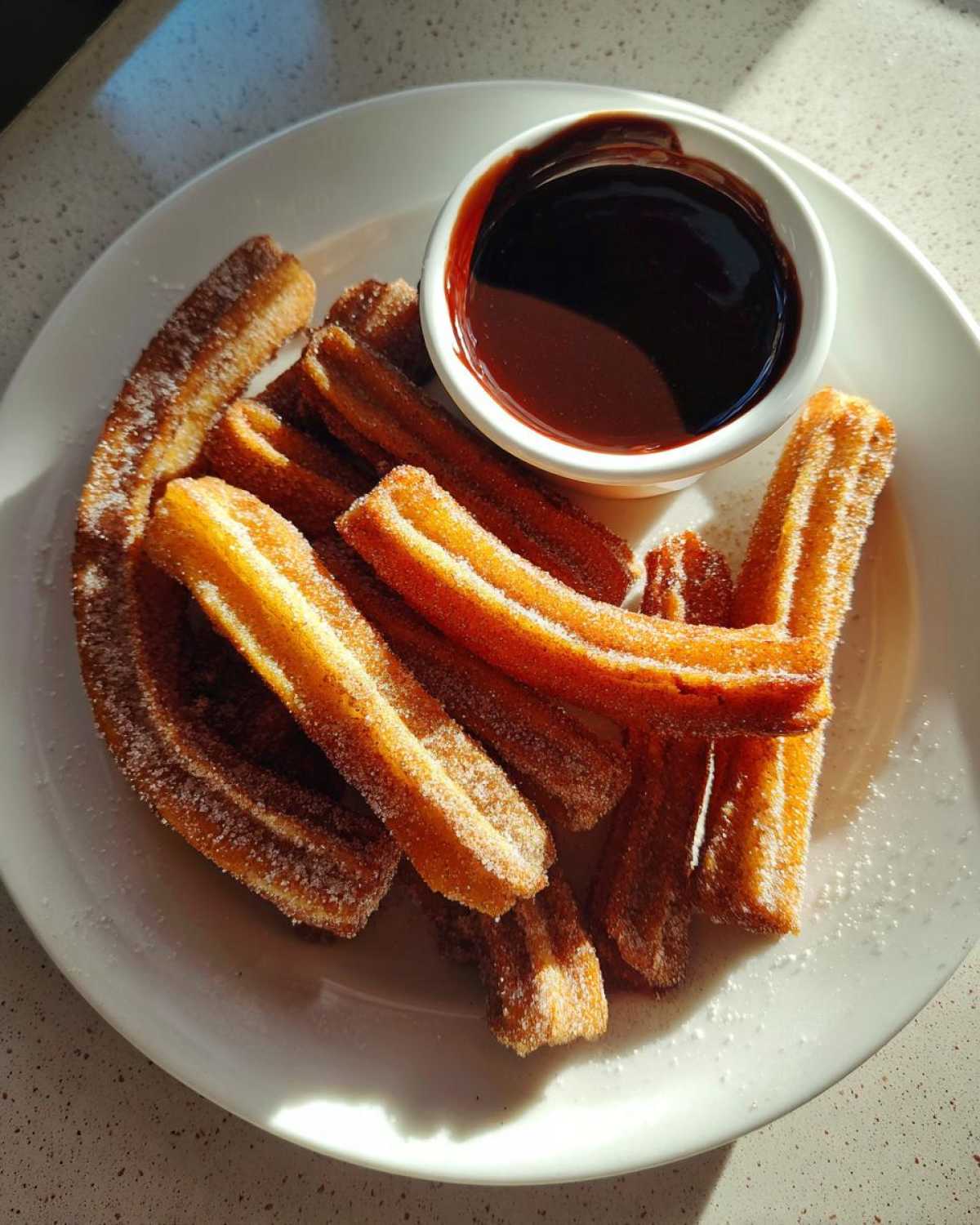 Homemade Churros with Chocolate Sauce - detail 4