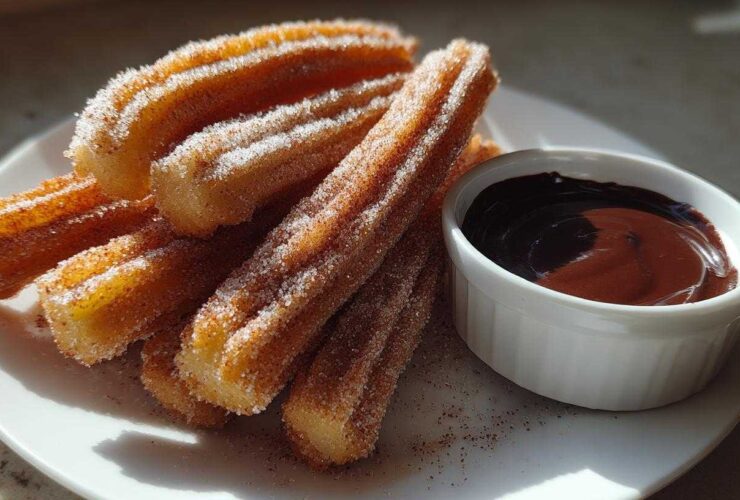 Homemade Churros with Chocolate Sauce