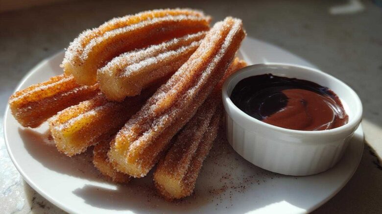 Homemade Churros with Chocolate Sauce