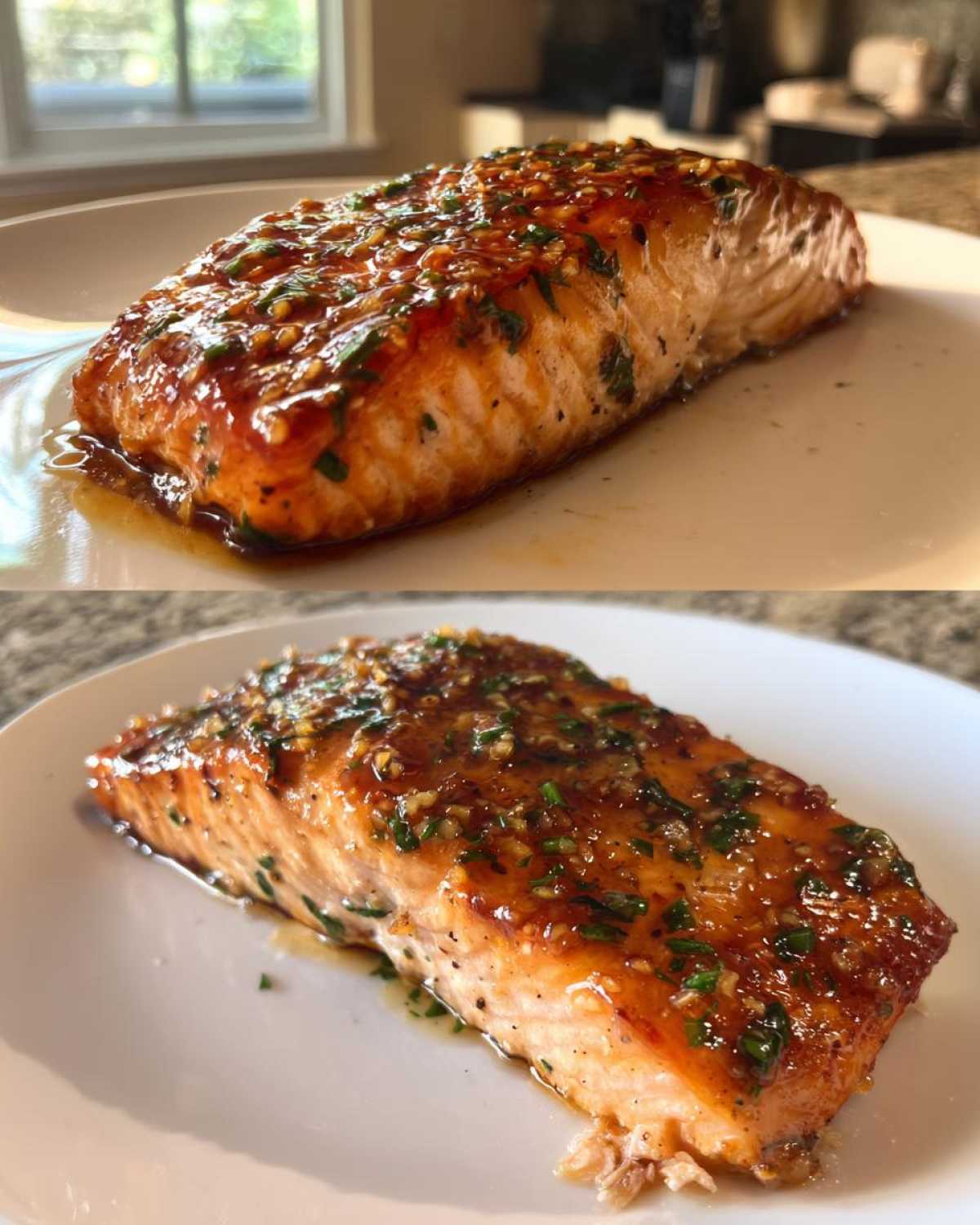 Honey Garlic Glazed Salmon - detail 1