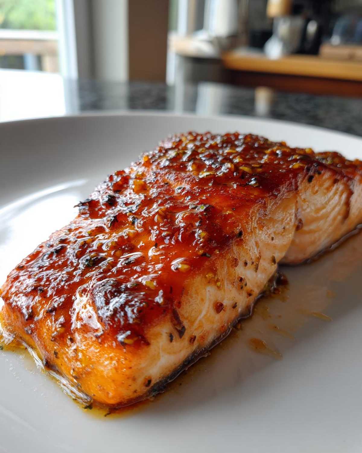 Honey Garlic Glazed Salmon - detail 2