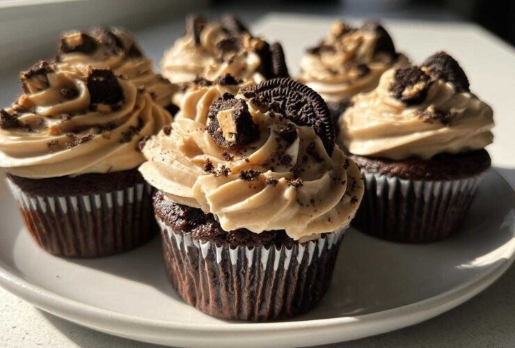 Oreo & Peanut Butter Brownie Cupcakes