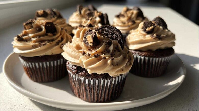 Oreo & Peanut Butter Brownie Cupcakes