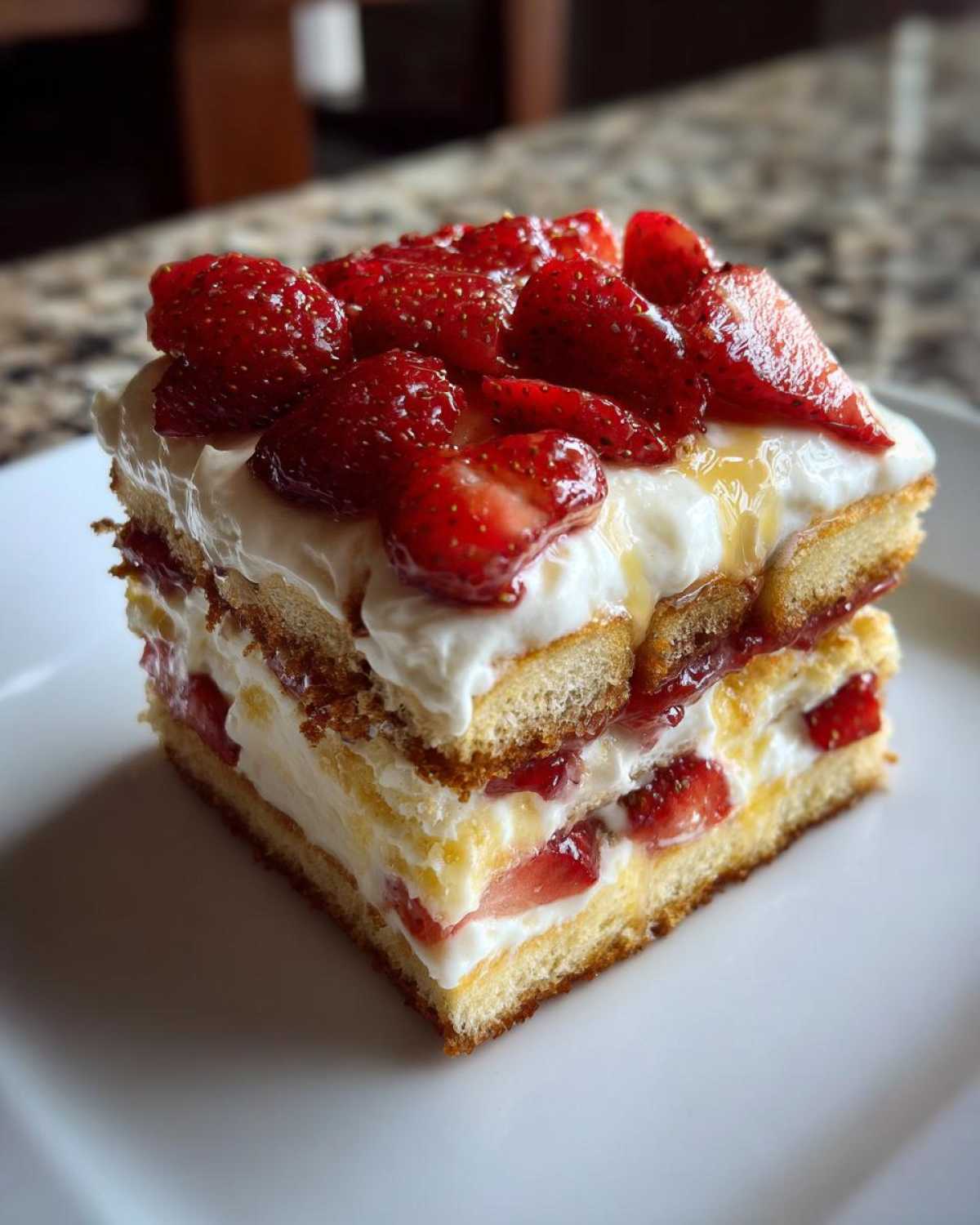 Strawberries & Cream Tiramisu - detail 2
