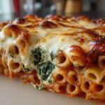 Baked Ziti with a Surprise Layer of Spinach