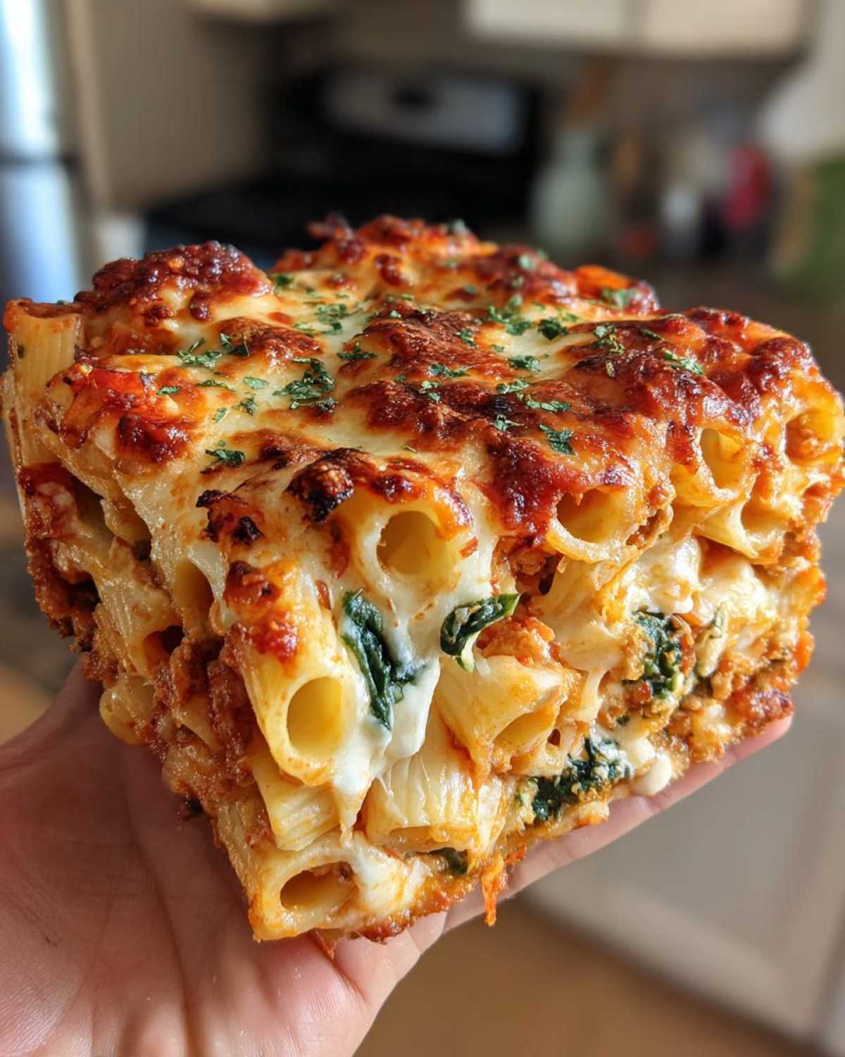 Baked Ziti with a Surprise Layer of Spinach - detail 4