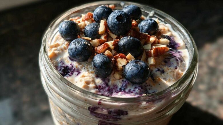 Blueberry Overnight Oats That Taste Like Pie