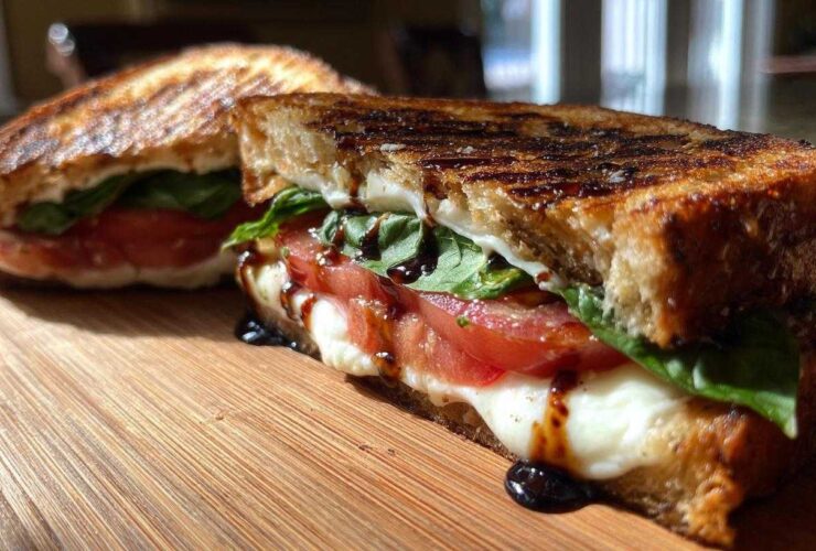 Caprese Panini with Balsamic Glaze (Cafe-Style at Home)