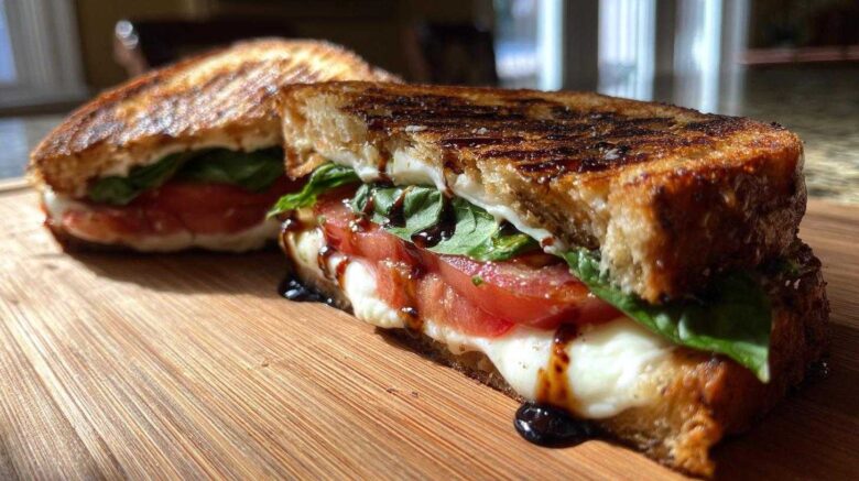 Caprese Panini with Balsamic Glaze (Cafe-Style at Home)