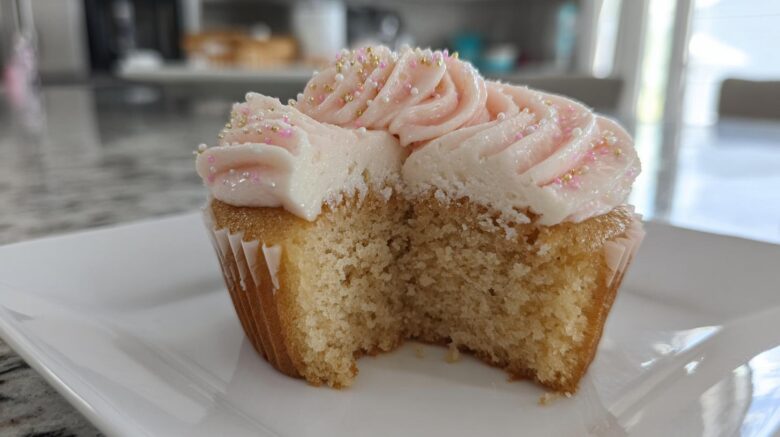 Champagne Cupcakes with Sparkling Frosting