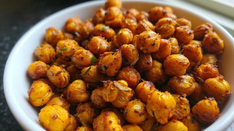 Chili Lime Roasted Chickpeas for Crunchy Munching