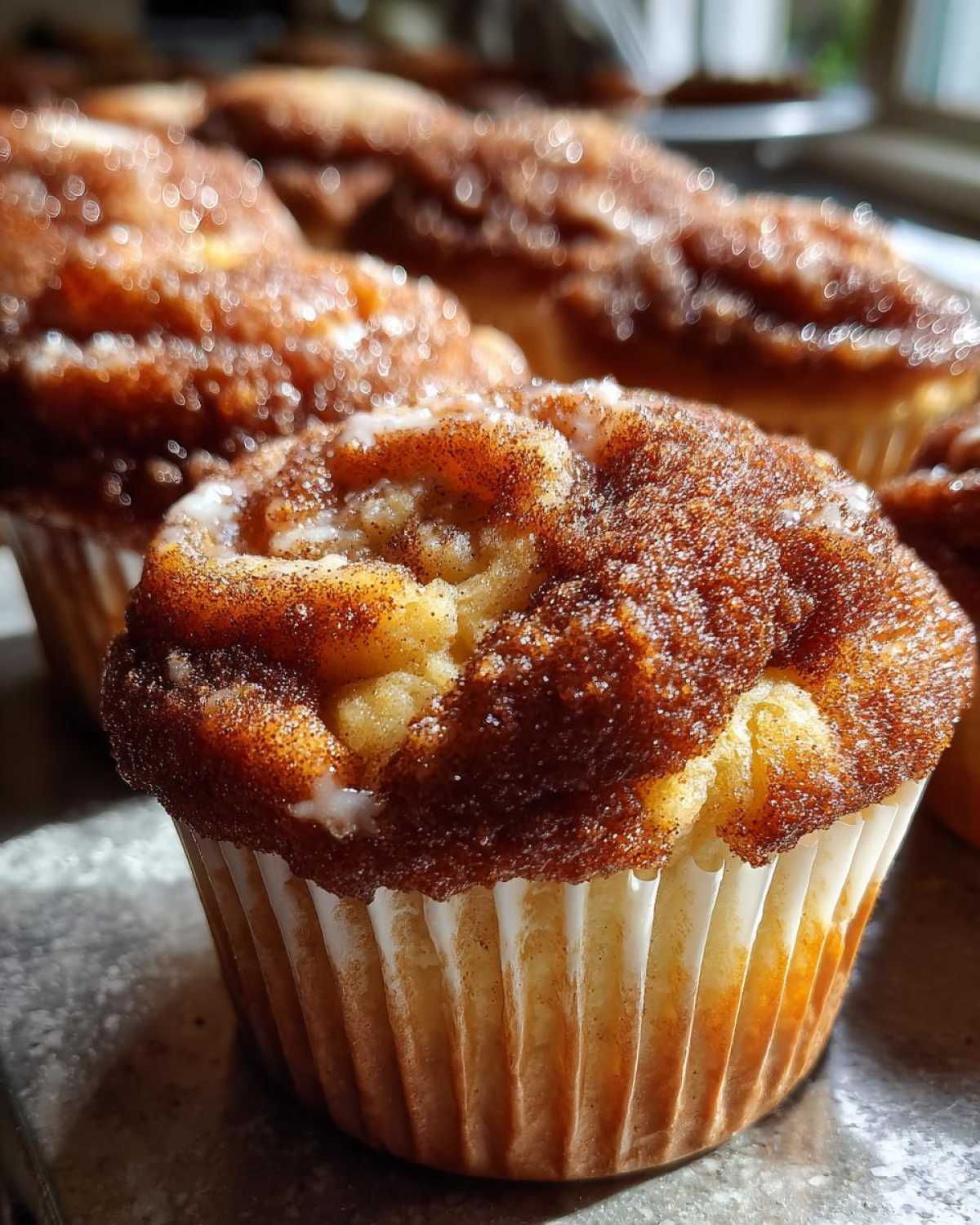 Cinnamon Roll Muffins with Gooey Centers - detail 1