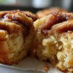 Cinnamon Roll Muffins with Gooey Centers