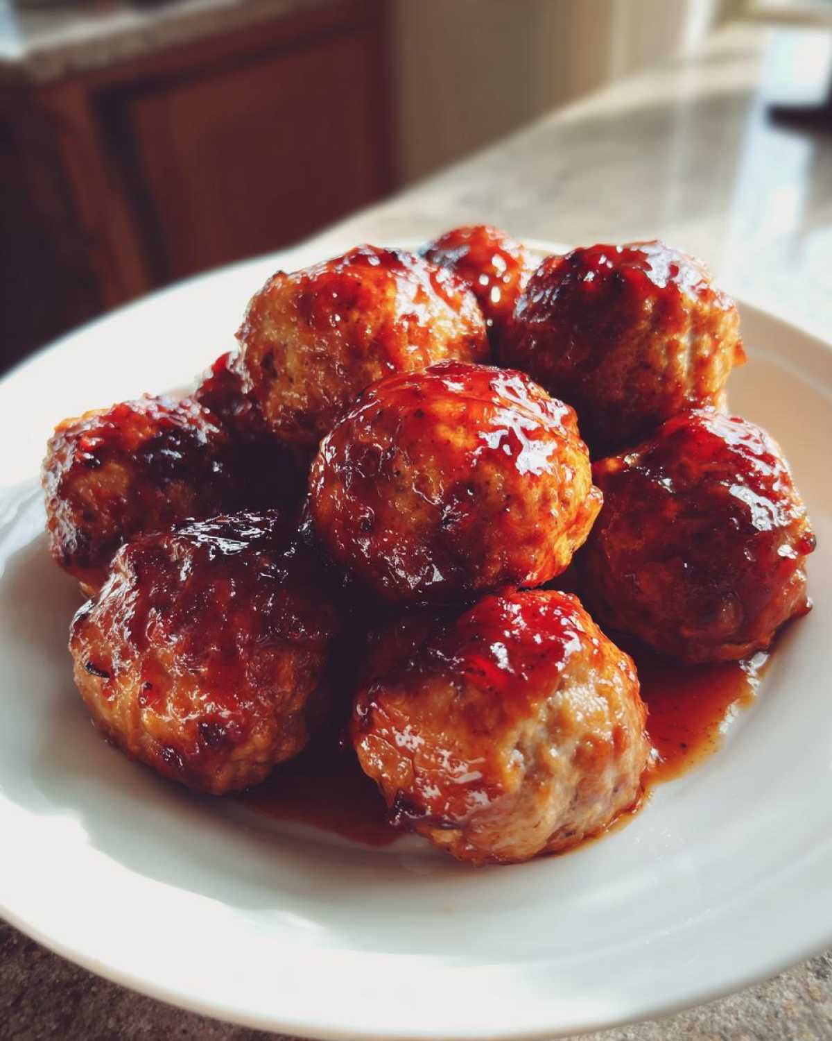 Cranberry-Glazed Turkey Meatballs (Festive Appetizer) - detail 1