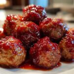 Cranberry-Glazed Turkey Meatballs (Festive Appetizer)