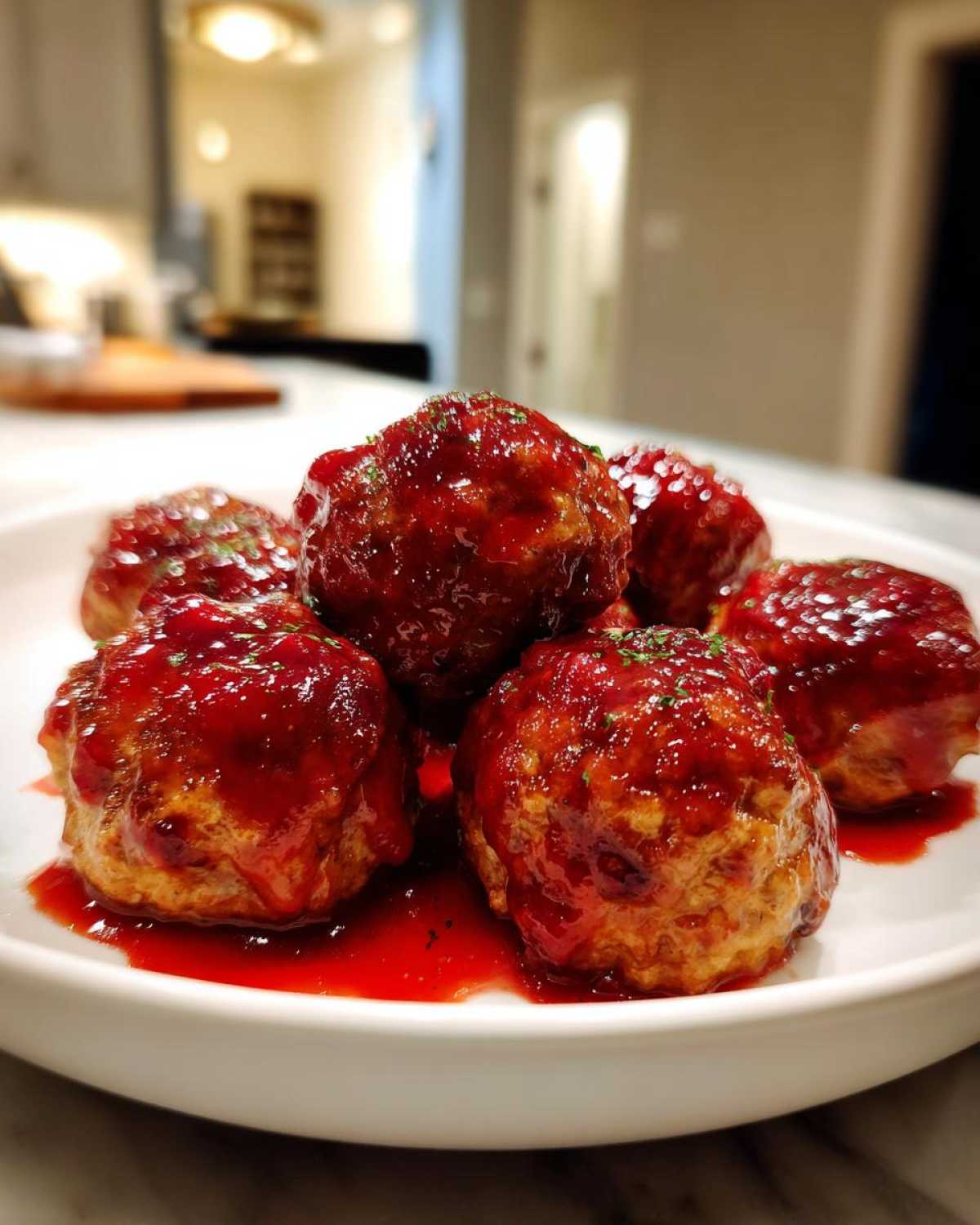 Cranberry-Glazed Turkey Meatballs (Festive Appetizer) - detail 2