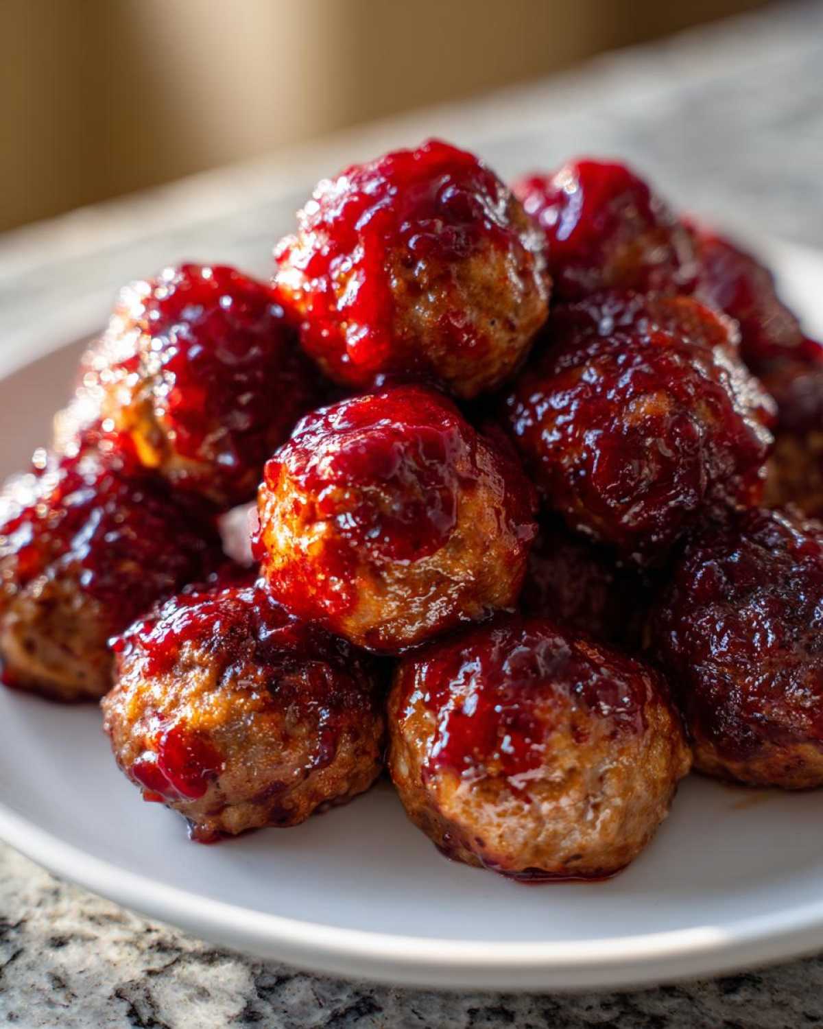 Cranberry-Glazed Turkey Meatballs (Festive Appetizer) - detail 3