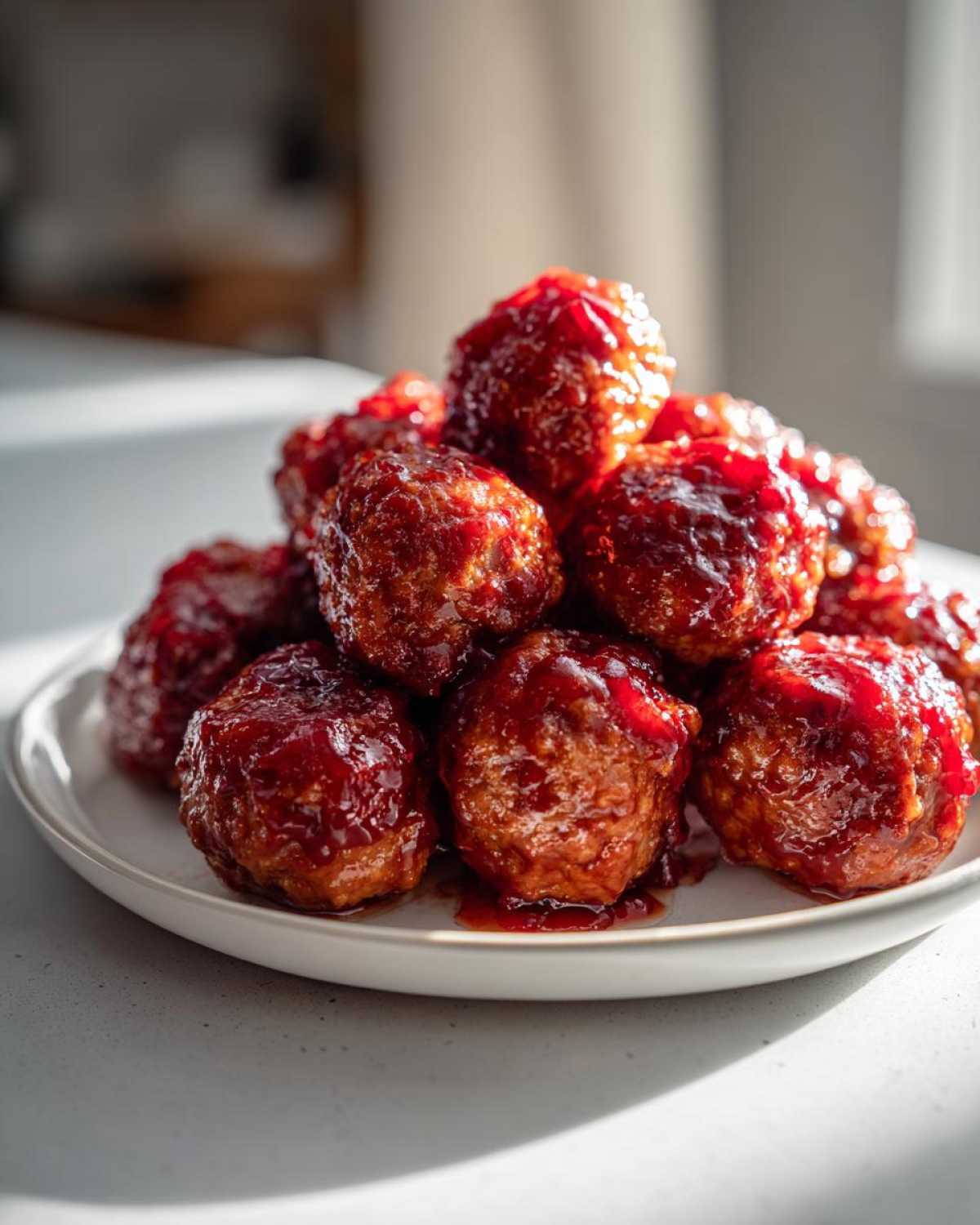 Cranberry-Glazed Turkey Meatballs (Festive Appetizer) - detail 4