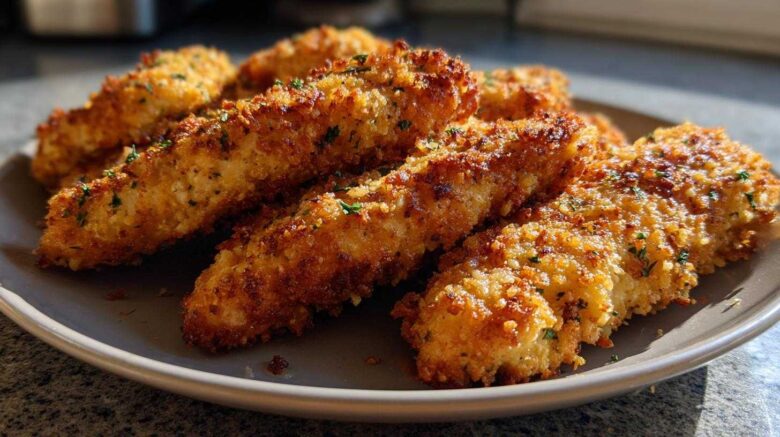 Crispy Baked Chicken Tenders with a Secret Coating
