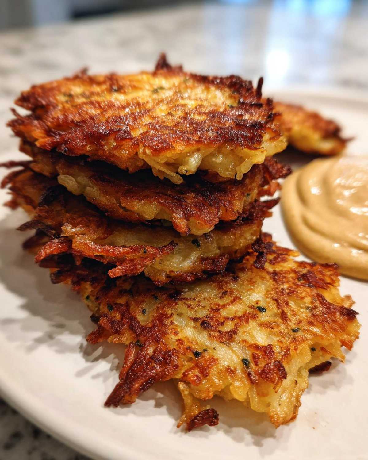 Crispy Potato Latkes with Applesauce Crema - detail 1