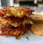Crispy Potato Latkes with Applesauce Crema