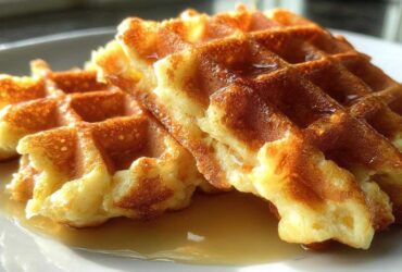 Fluffy Buttermilk Waffles with a Crispy Secret